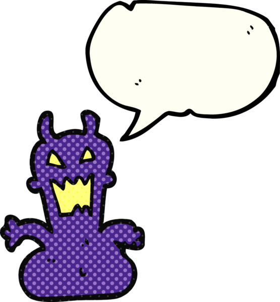 El yazısıyla çizilmiş çizgi roman konuşma balonu karikatürü küçük uzaylı bir insan tarafından çizilmiş.