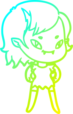 Bir insan tarafından çizilmiş soğuk gradyan çizgi çizimi.