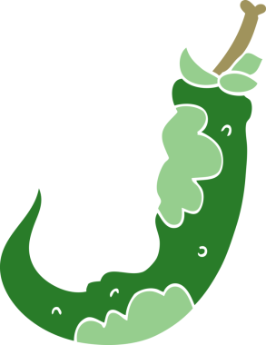 Bir insan tarafından çizilmiş kırmızı biber karalaması.