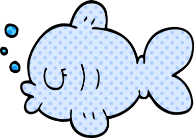 Bir insan tarafından çizilmiş karalama balığı.