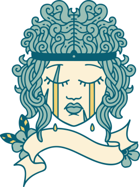 Retro Dövme Tarzı İnsan Barbar Karakteri