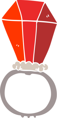 Bir insan tarafından çizilmiş karalama nişan yüzüğü.