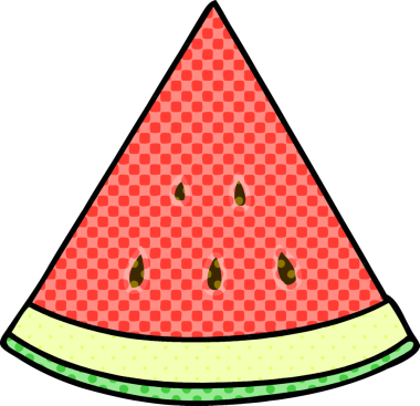 Bir insan tarafından çizilmiş karpuz karpuzu.