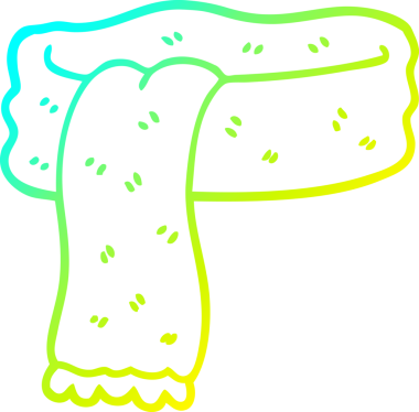 Bir insan tarafından çizilmiş bir kış eşarbının soğuk gradyan çizimi