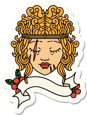 Bir insan tarafından çizilmiş barbar bir insan karakterinin çıkartması.