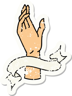 Bir insan tarafından çizilmiş eski bir çıkartma.