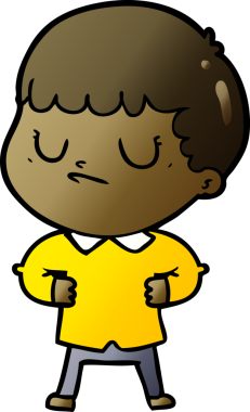 Bir insan tarafından çizilmiş huysuz çocuk çizgi filmi.