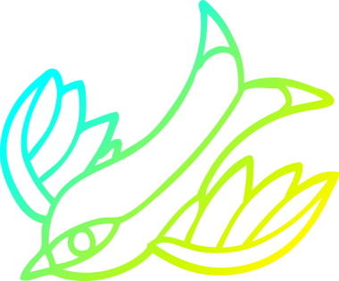 Bir insan tarafından çizilmiş soğuk çizgi çizgili dövme kırlangıç sembolü.