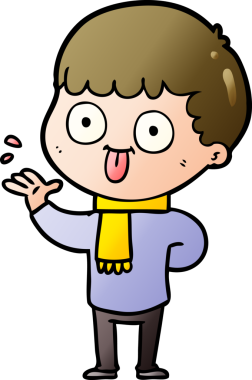 Bir insan tarafından çizilmiş çizgi film adamı.