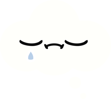 Bir insan tarafından çizilen düşünce baloncuğunun düz renkli retro karikatürü