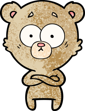 Bir insan tarafından çizilmiş sürpriz ayı karikatürü