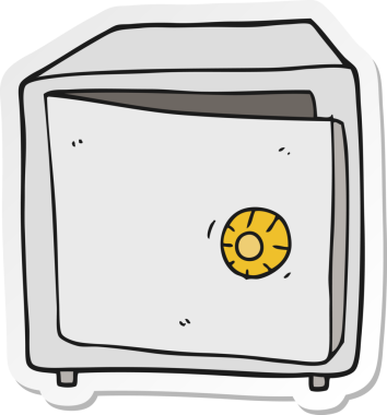 Bir insan tarafından çizilmiş bir kasanın çıkartması.