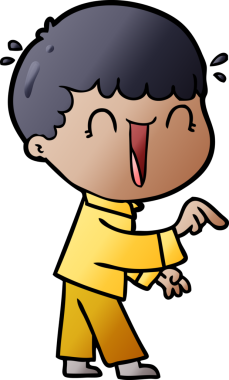 Bir insan tarafından çizilmiş, gülen çizgi film adamı.