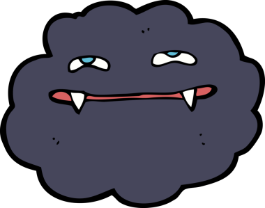 Bir insan tarafından çizilmiş vampir karikatürü.