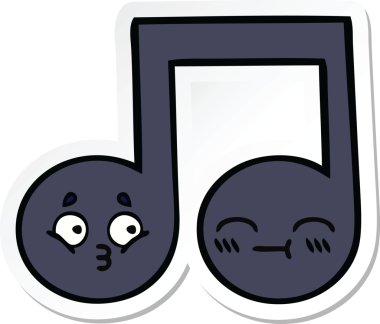 Bir insan tarafından çizilmiş şirin bir karikatür notasının çıkartması.