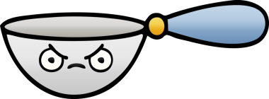 Bir insan tarafından çizilmiş bir kaşığın gölgelenmiş gölgesi.