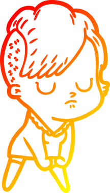 Bir insan tarafından çizilmiş bir karikatür kadın çizimi