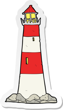 Bir insan tarafından çizilmiş çizgi film fenerinin çıkartması.