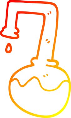 Bir insan tarafından çizilmiş bir karikatür bilim deneyinin sıcak çizgi çizimi