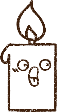 Şok olmuş Mum Kömürü Bir insan tarafından çizilmiş