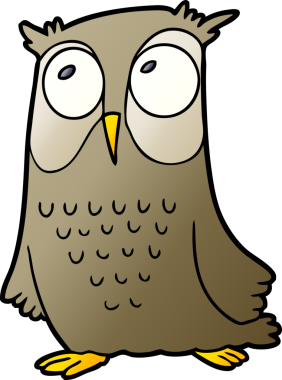 bir insan tarafından çizilmiş bir baykuş.