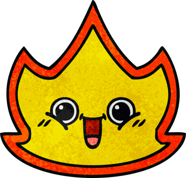 Bir insan tarafından çizilmiş bir ateşin retro grunge dokusu.