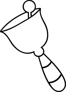 Bir insan tarafından çizilmiş zil karikatürü