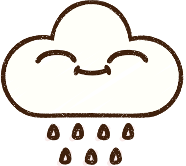 Bir insan tarafından çizilen Yağmur Bulutu Tebeşiri