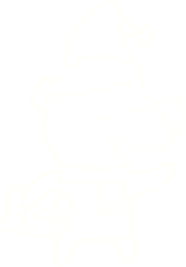 Bir insan tarafından çizilmiş Noel Ayısı Tebeşiri