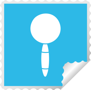 Bir insan tarafından çizilmiş bir büyüteç karikatürü.