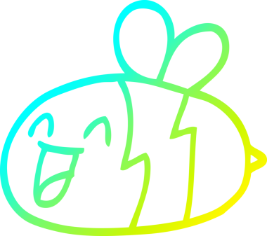 Bir insan tarafından çizilmiş karikatür arısı çizimi