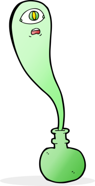 Şişedeki cadılar bayramı hayaleti bir insan tarafından çizilmiş.