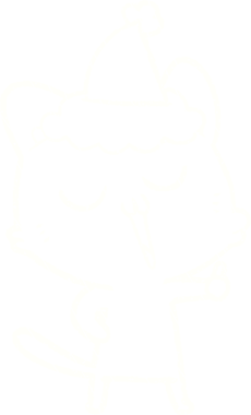 Bir insan tarafından çizilen Noel Kedisi Tebeşiri