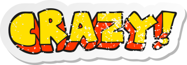 İnsan tarafından çizilmiş bir karikatürün gerilimli çıkartması.