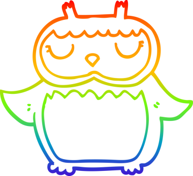 bir insan tarafından çizilmiş bir baykuşun çizimi.