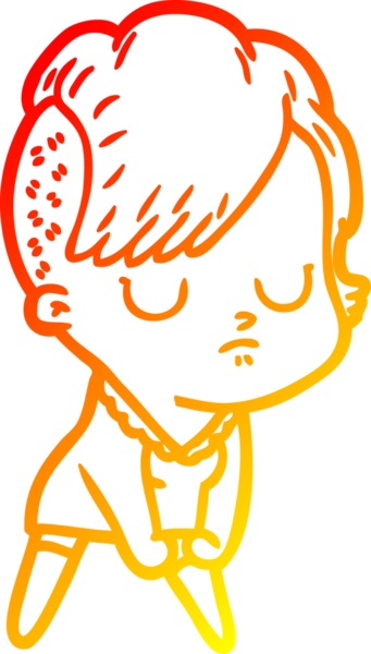 Bir insan tarafından çizilmiş bir karikatür kadın çizimi