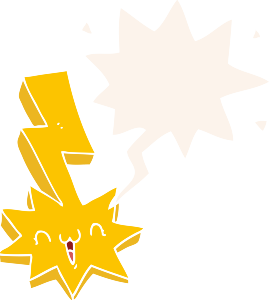 bir insan tarafından çizilmiş, konuşma baloncuklu karikatür yıldırımı.