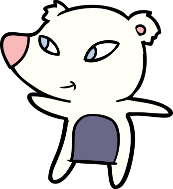 Bir insan tarafından çizilmiş kutup ayısı karikatürü