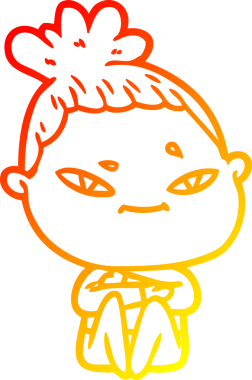 Bir insan tarafından çizilmiş bir karikatür kadın çizimi