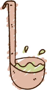 Bir insan tarafından çizilmiş Çorba Ladel Tebeşiri