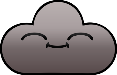 Bir insan tarafından çizilmiş bir fırtına bulutunun gölgelenmiş karikatürü