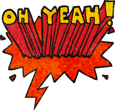 Çizgi film metni. Evet! Grunge 'daki konuşma baloncuğu bir insan tarafından çizilmiş eski moda desenli.