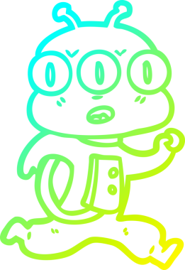 Bir insan tarafından çizilmiş üç gözlü bir karikatür çizimi.