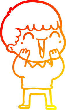 Bir insan tarafından çizilmiş mutlu bir adamın çizgi çizimi.