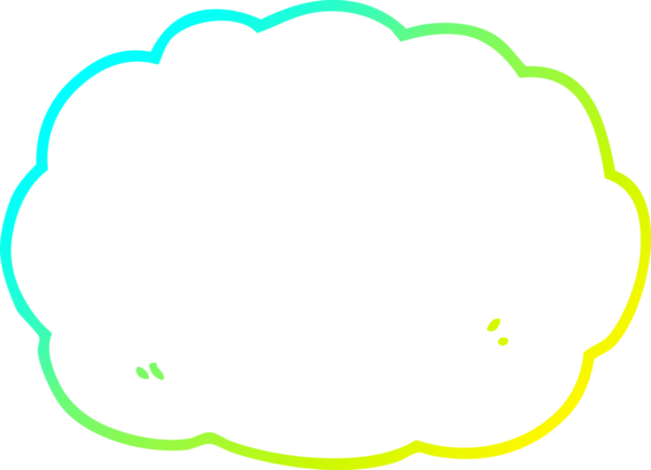 Bir insan tarafından çizilen karikatür bulutunun soğuk gradyan çizimi