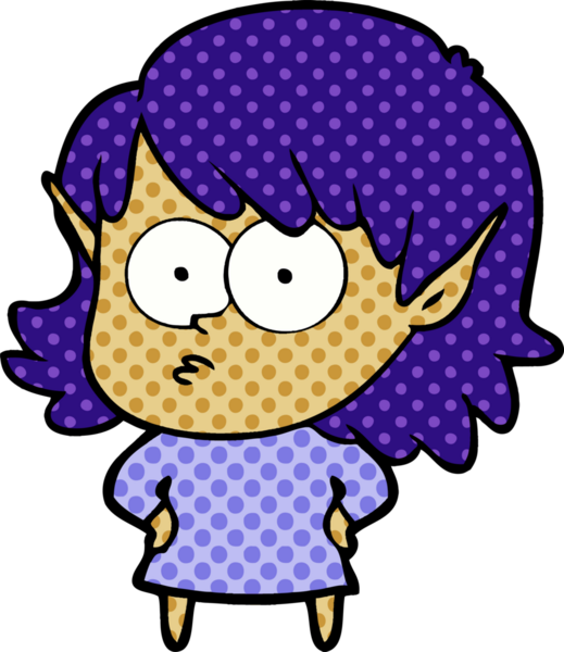 Bir insan tarafından çizilen elf kızı şok etti.