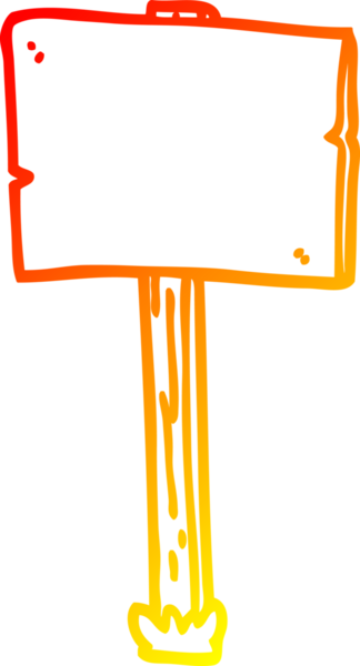 Bir insan tarafından çizilmiş bir çizgi tabelanın sıcak gradyan çizimi