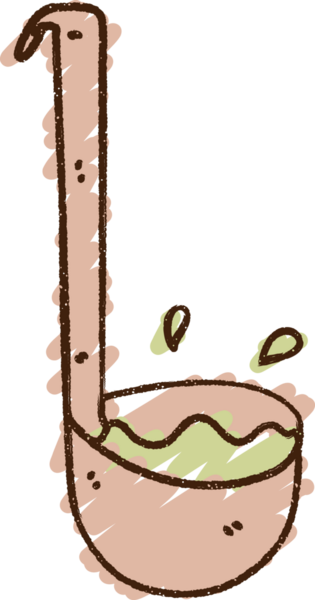 Bir insan tarafından çizilmiş Çorba Ladel Tebeşiri