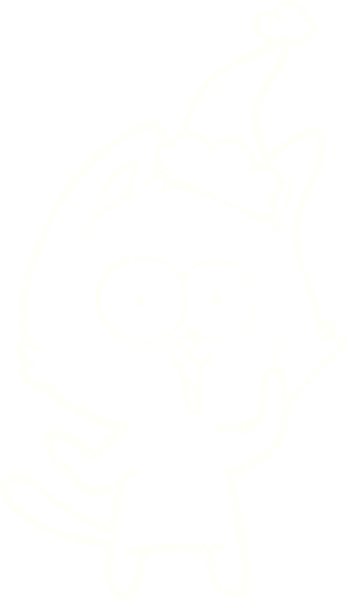 Bir insan tarafından çizilmiş şirin kedi tebeşiri.