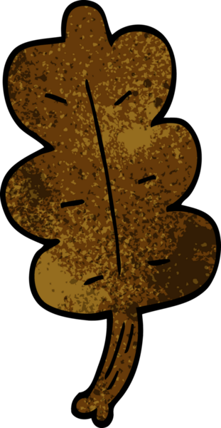 bir insan tarafından çizilmiş sonbahar yaprağı karalaması